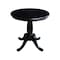 International Concepts Round 30 in Round Top Pedestal Table, 28.9 inH, Black, 30 W, 30 L, 28.9 in H, Wood, Black K46-30RT - alternate 1